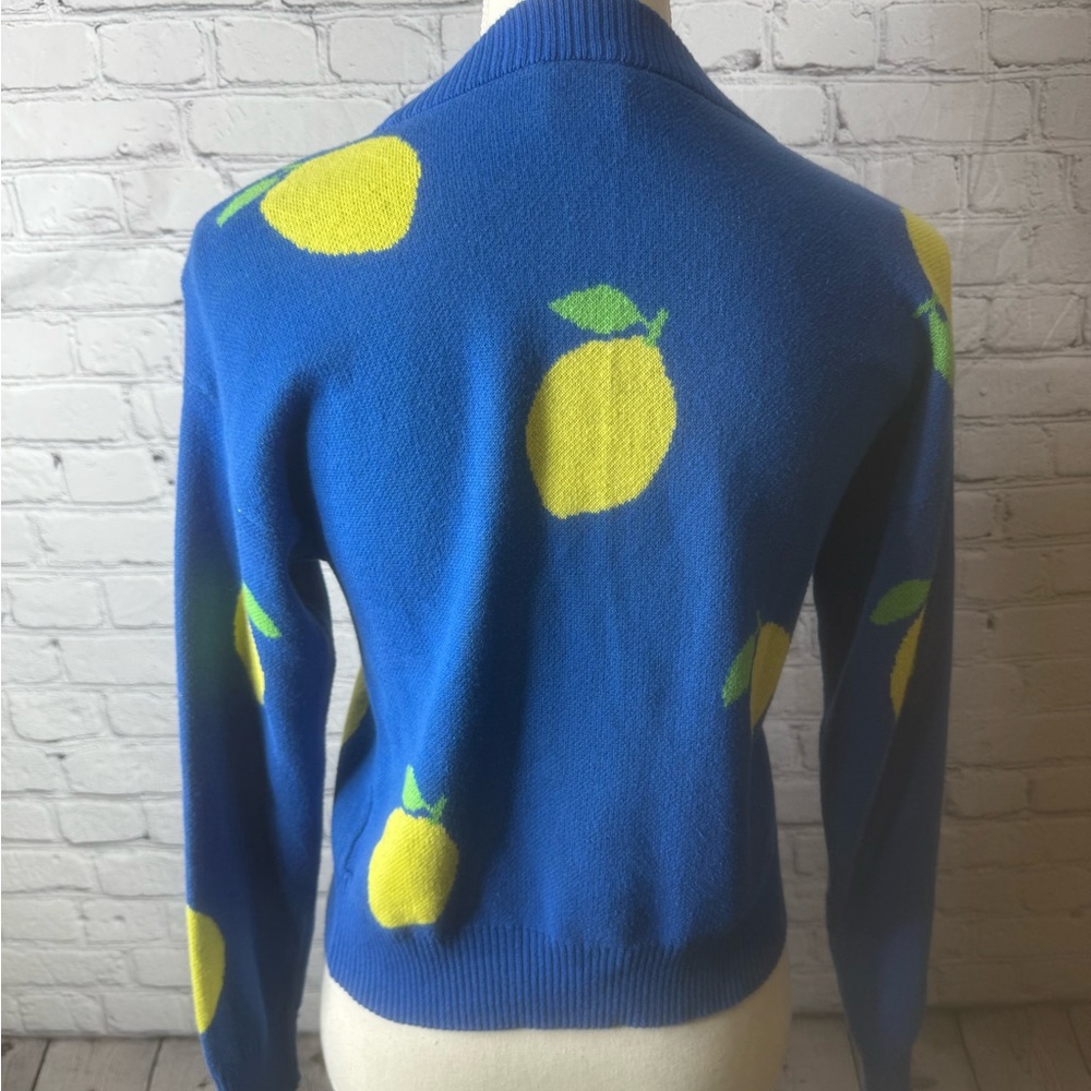 Nikka k Blue Lemon Patterned Women's Sweater size xs - Picture 8 of 10